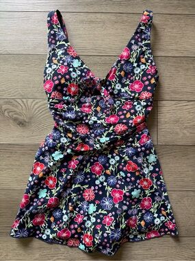 Liz Claiborne Floral One Piece Swimdress